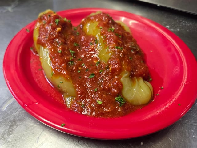 Hot Stuffed Banana Peppers.