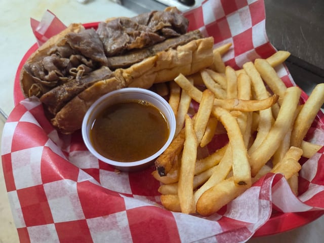 Roast Beef & Sausage Combo.