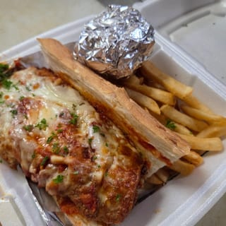 Breast of Chicken Parmesan Sandwich